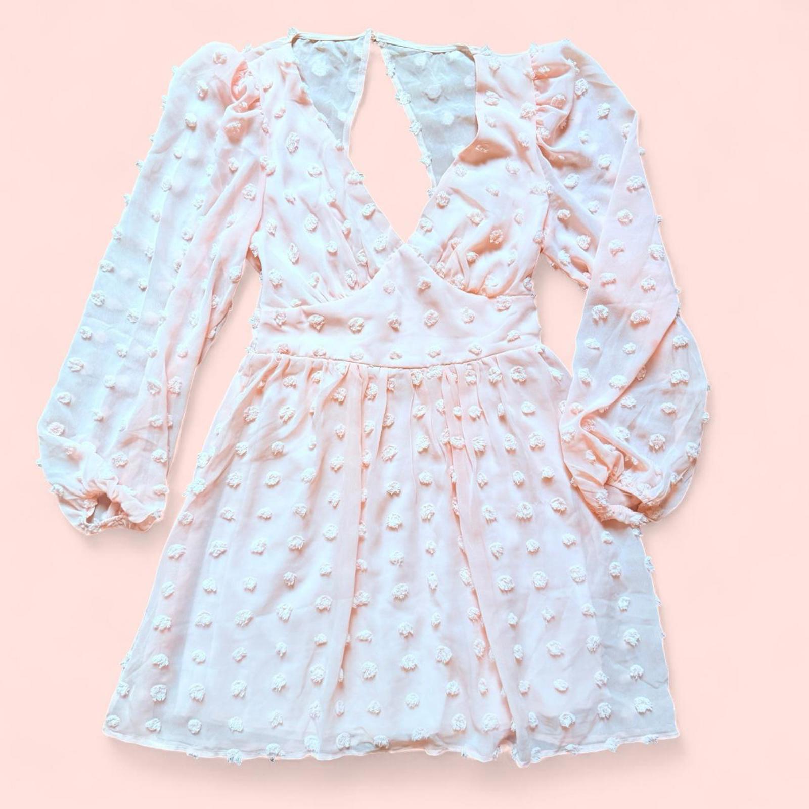 Honey & Rosie Puff Sleeve Sheer Babydoll Dress Size 3 (S/M)